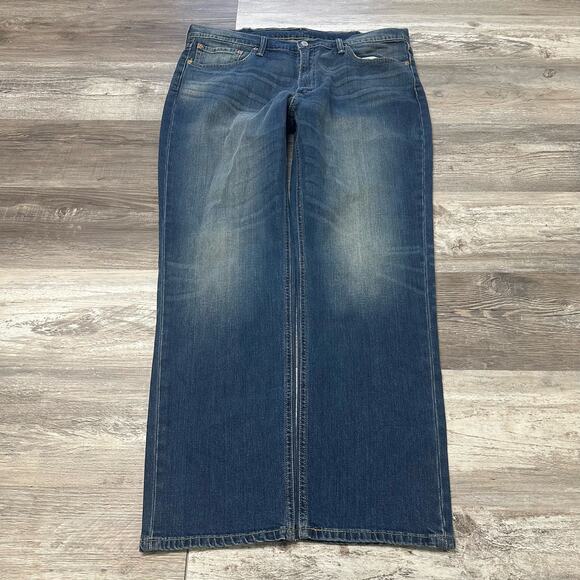 Levis 541 Jeans Red Tab Faded Dark Wash Blue Mens 38x30 Athletic Fit Denim - Picture 1 of 11